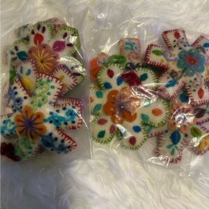 Colorful Floral Felt Holiday Ornaments